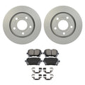 Hella Rear Rotor & Akebono EURO Ceramic Disc Brake Pad Kit for Audi A8 Quattro (2003)