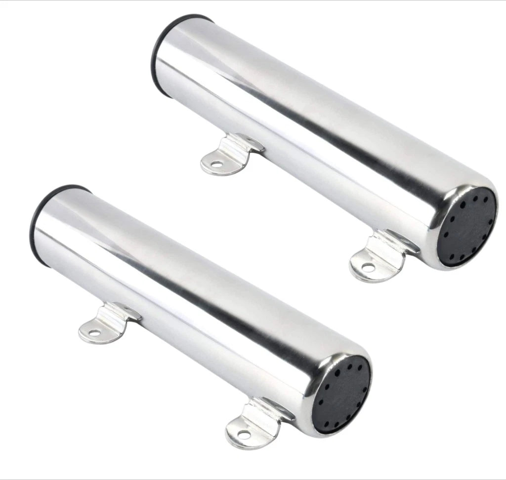 2X Stainless Steel Fishing Rod Holder with Weld Brackets for Side/Transom Mount