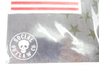 Embroidered American Motorcycle Patch Iron-On White Border USA