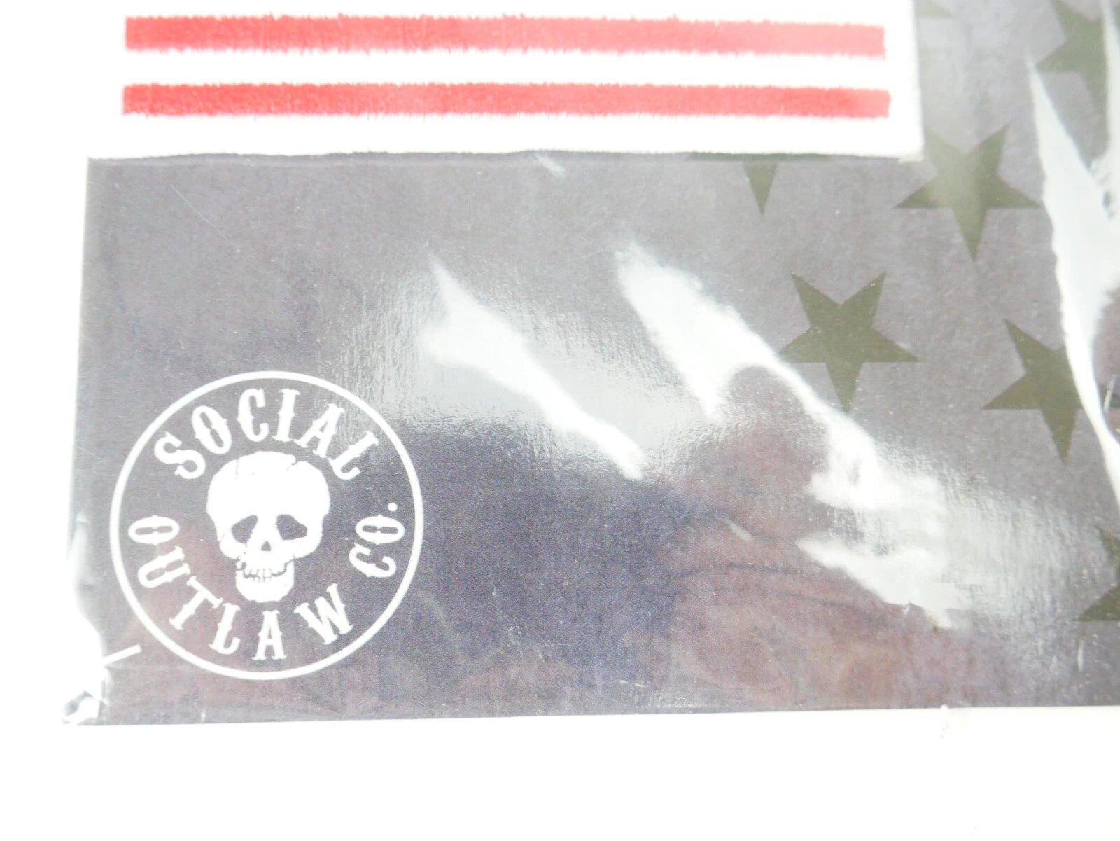 Embroidered American Motorcycle Patch Iron-On White Border USA