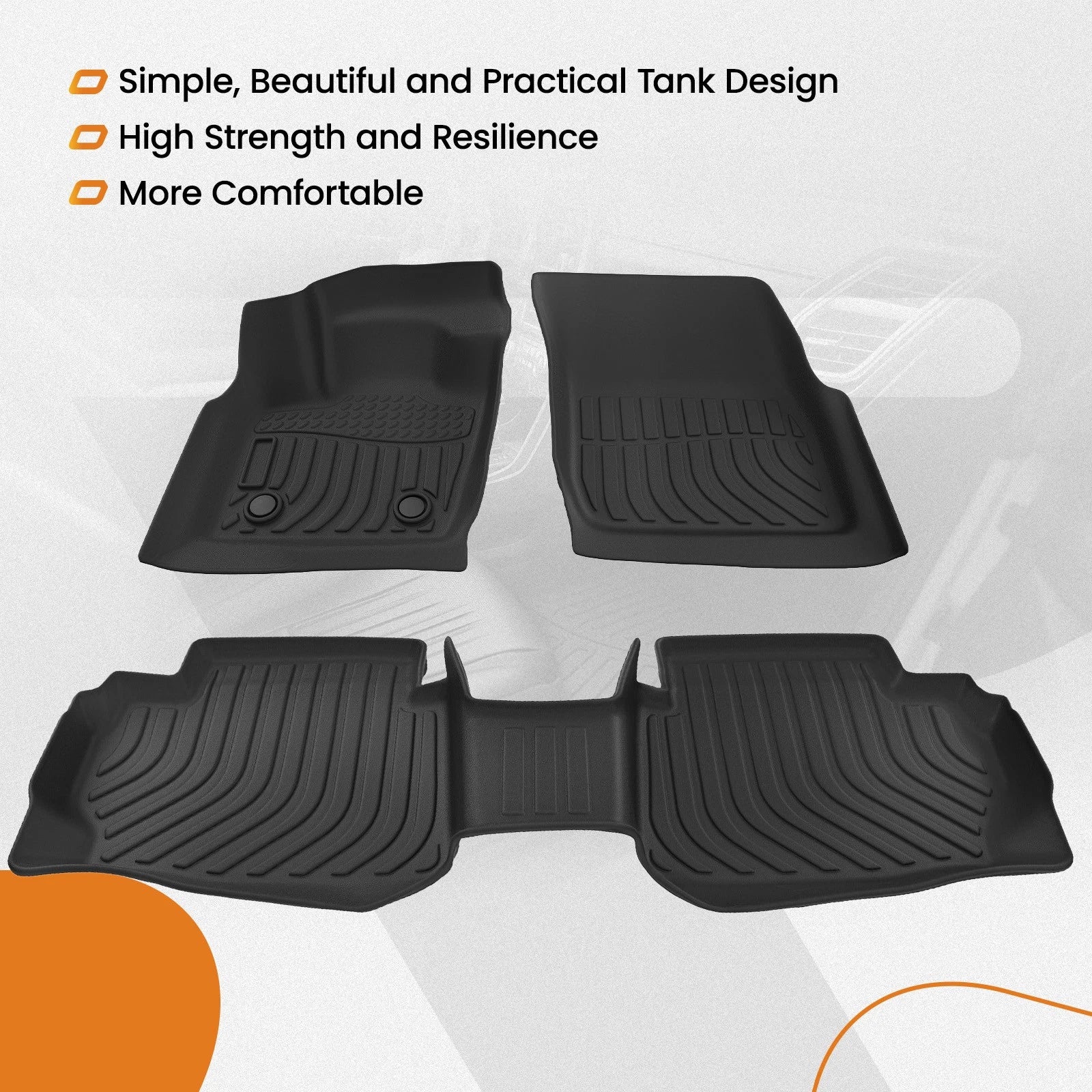 All Weather Floor Mat for Ford Fusion Lincoln MKZ (2013–2016) TPE Anti-Slip