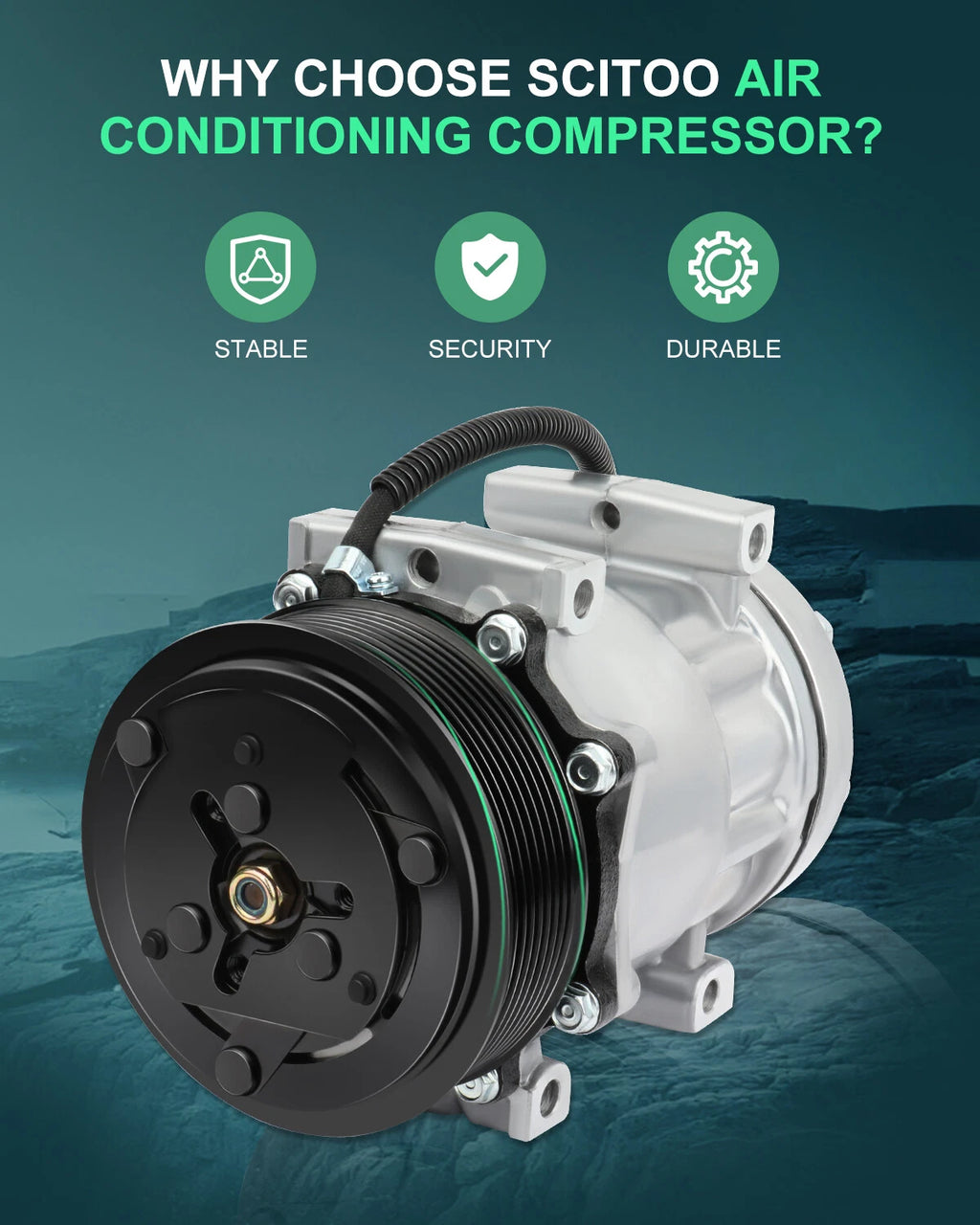 A/C Compressor with Clutch for Freightliner FL70 M2 106 Sprinter 2500 (2001–2019)