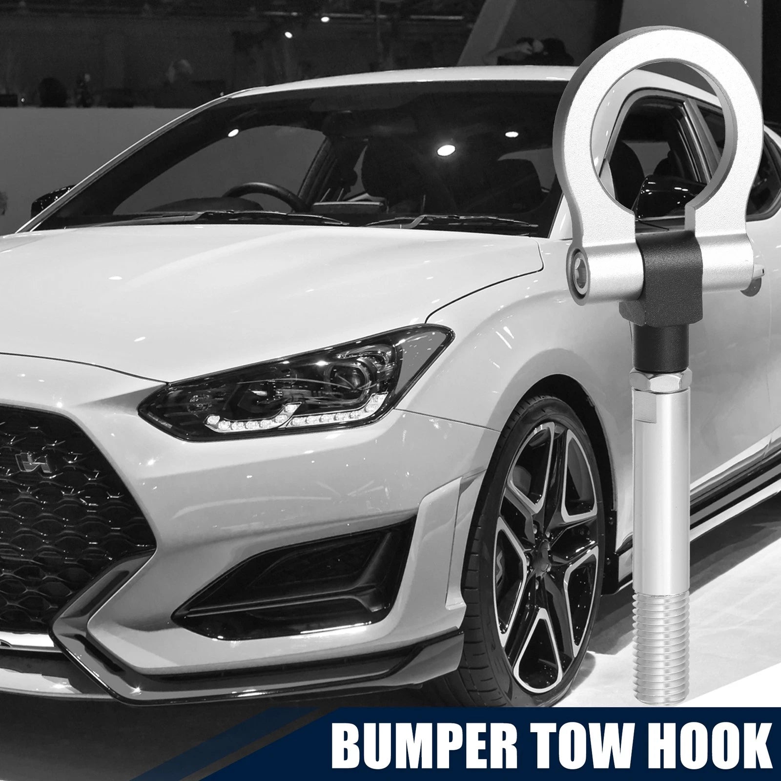 Tow Hook Screw Set for Hyundai Veloster (2012–2017) - Silver Round