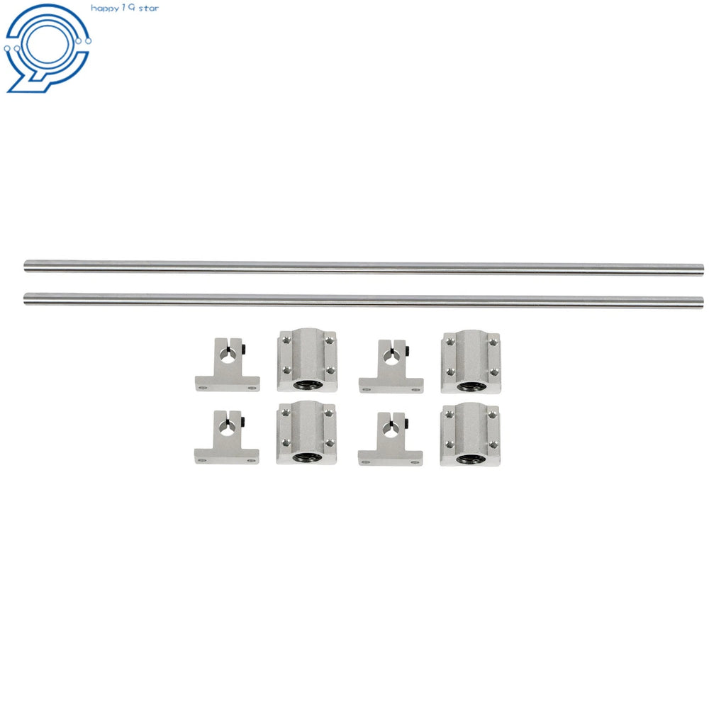 2X 10mm Linear Guide Rods with Bearings and Supports for CNC Machines