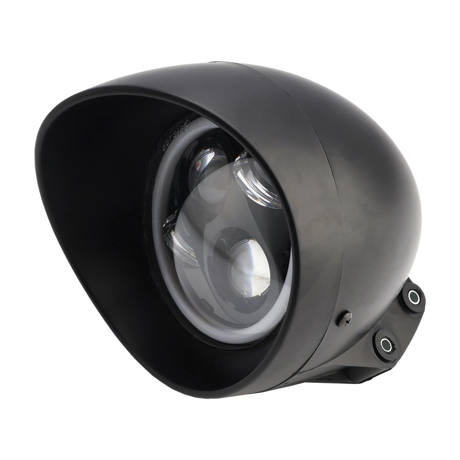 5.75" Motorcycle Spotlight Headlight Fog 4-Bulbs Black for Motorcycle Scooter