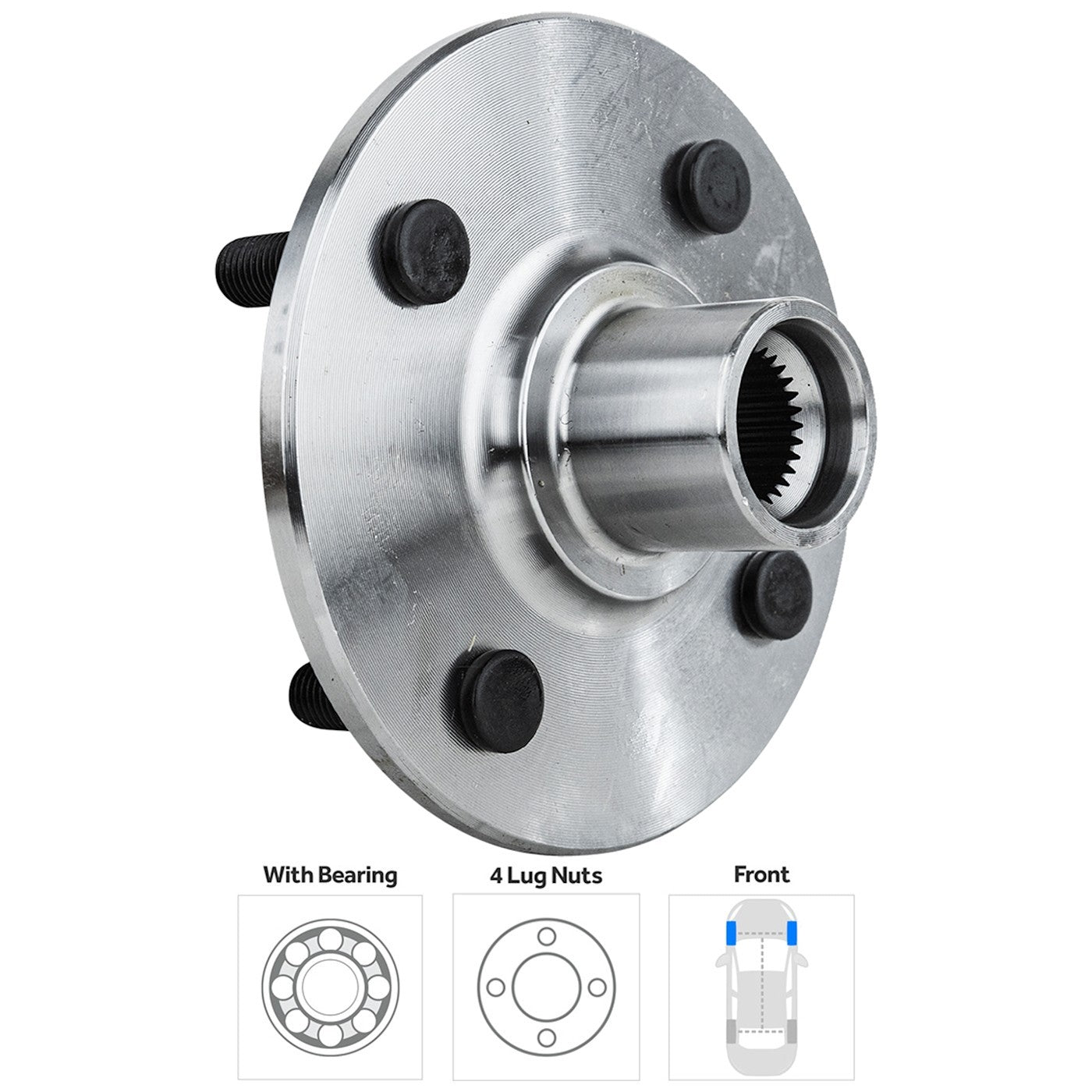 Set of 2 Wheel Hubs for Make Model