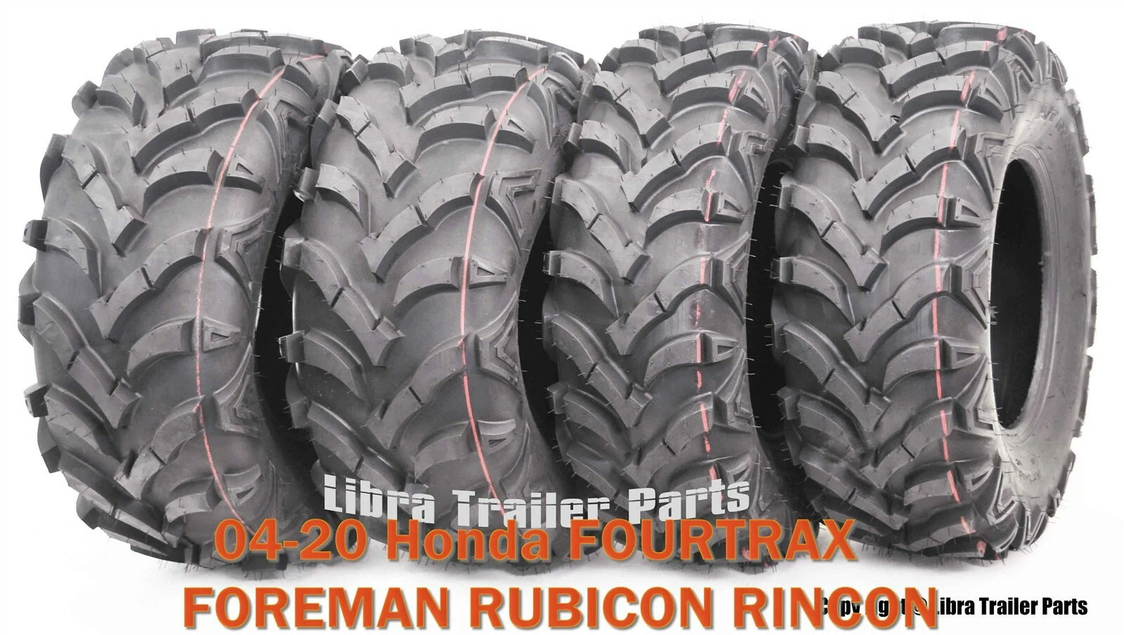 Set of 2 ATV Mud Tires 25X8X12 25X10X12 for Honda FourTrax Foreman Rubicon Rincon (2004–2020)