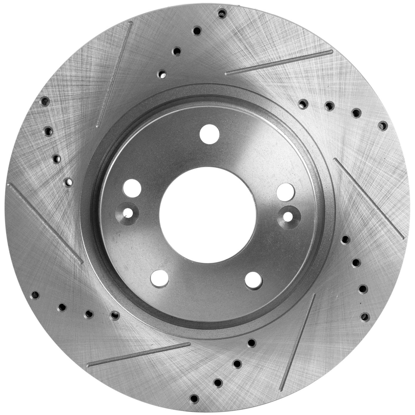 Brake Disc and Pad Kit for Hyundai Sonata (2006–2010) Cross-drilled Slotted Front