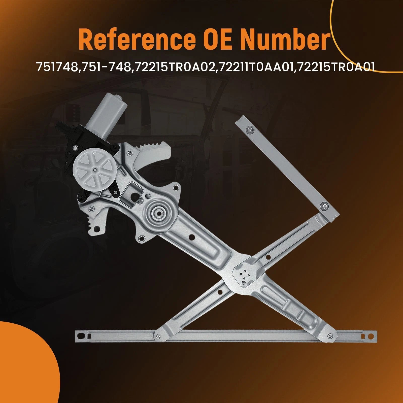 Power Window Mechanism for Honda CR-V (2012-2016) Front Right 2 Pin