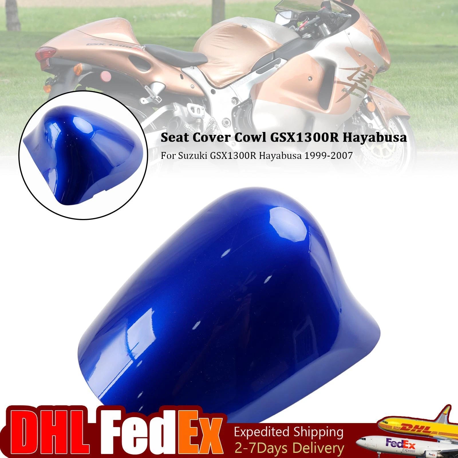Rear Seat Fairing Cover for Suzuki GSX1300R GSX-R1300 Hayabusa (1999–2007) Blue
