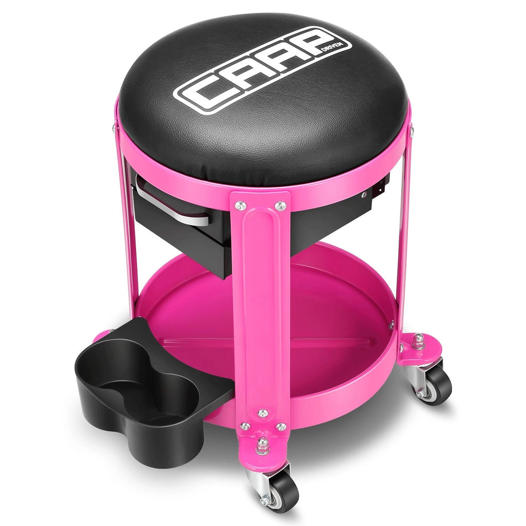Rolling Stool for Garage Mechanics (5.5"W X 9.5"L, 300lbs Capacity)