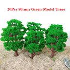 20pcs 3.14" Model Trees for Train Railroad Landscape Scenery