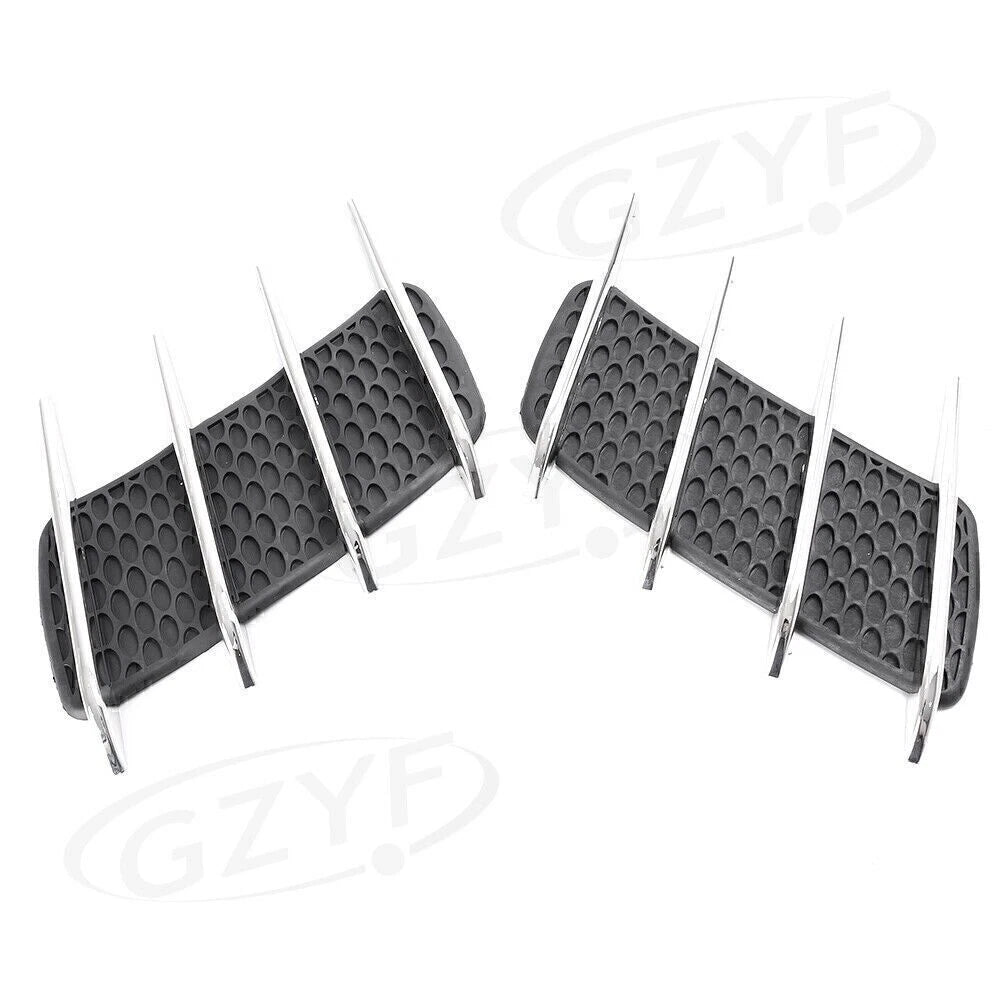 Pair Universal Double Fin Side Vent Trim Hood Air Flow Intake Cover