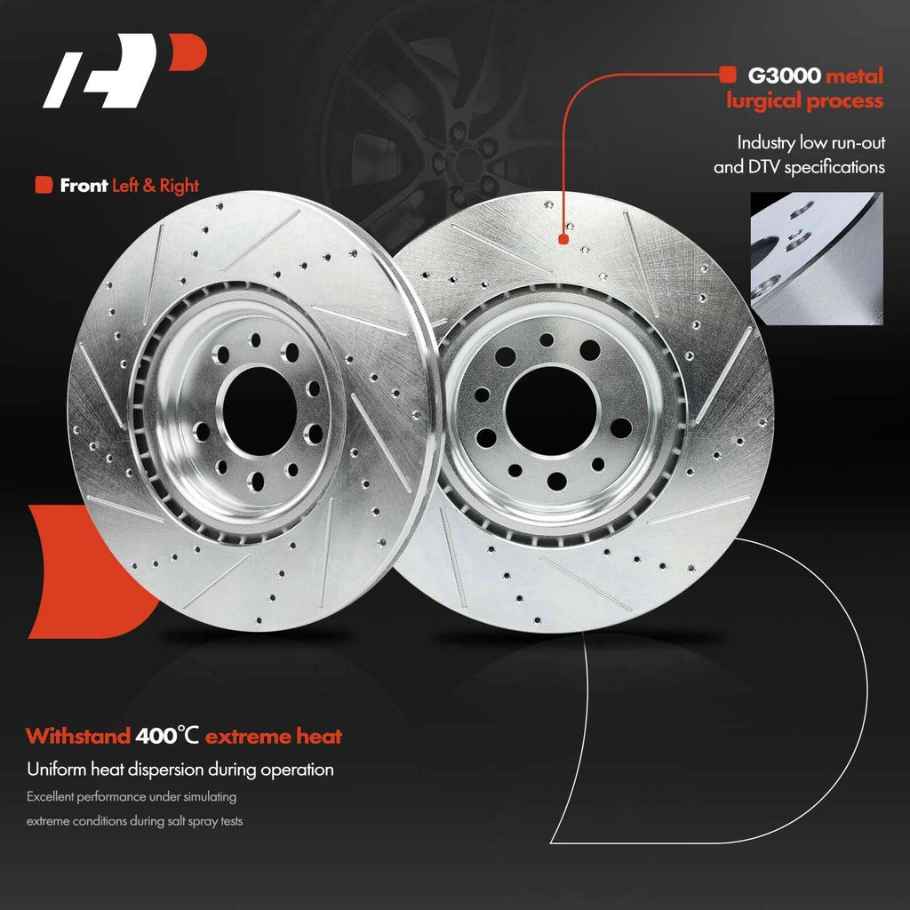 Front Side Drilled Brake Rotors for Jeep Cherokee (2014-2023)