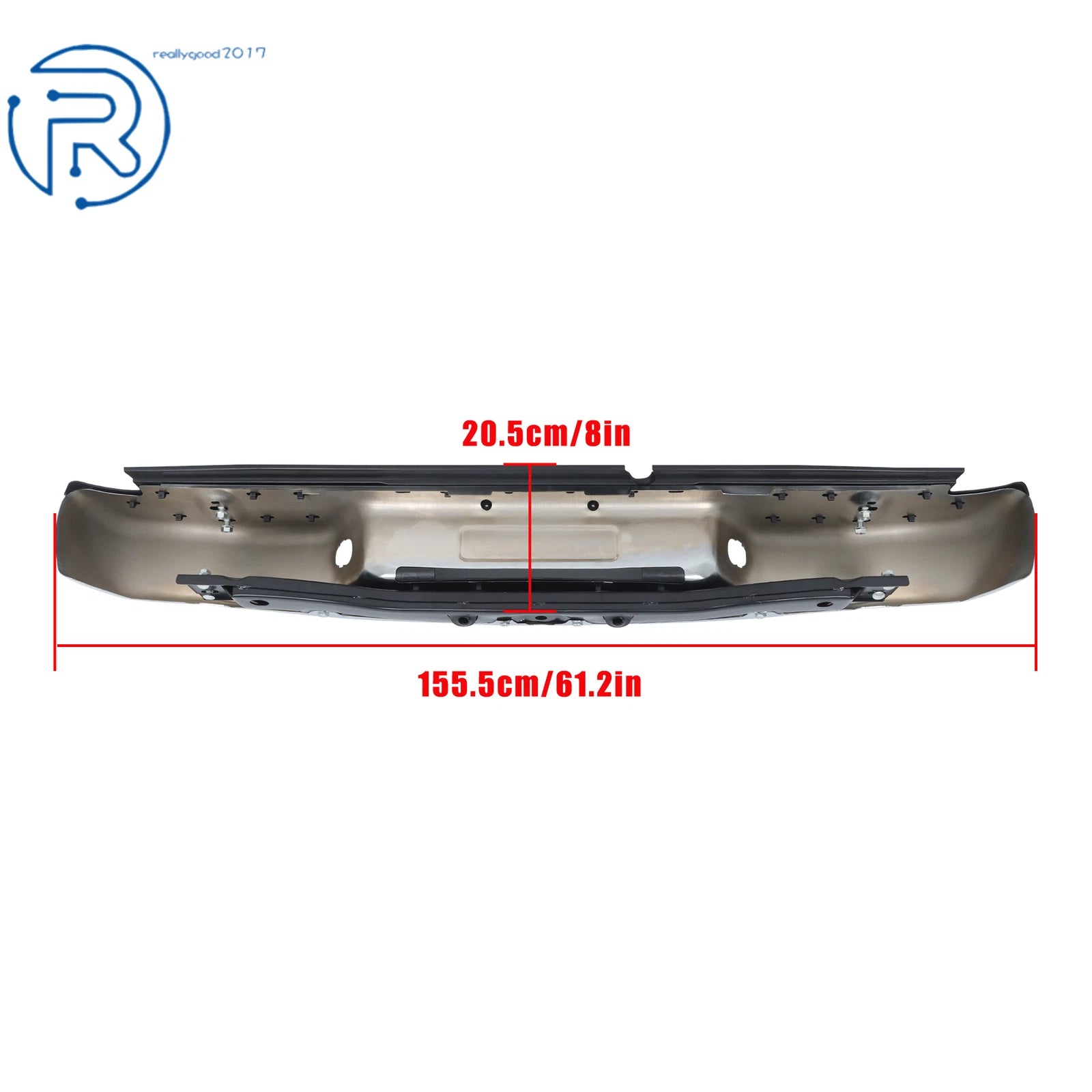 Chrome Rear Step Bumper for Chevrolet S10 (1998-2004)