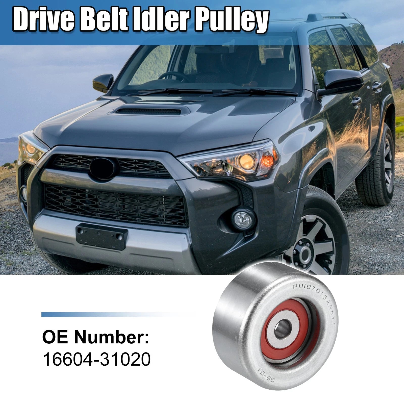 Idler Pulley 16604-31020 for Lexus GS350 RC350, Toyota 4Runner RAV4 Tacoma 