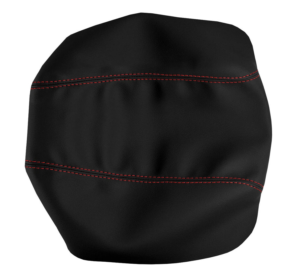 Leather Console Lid Armrest Cover for Nissan Maxima (2016–2021) Red Stitch