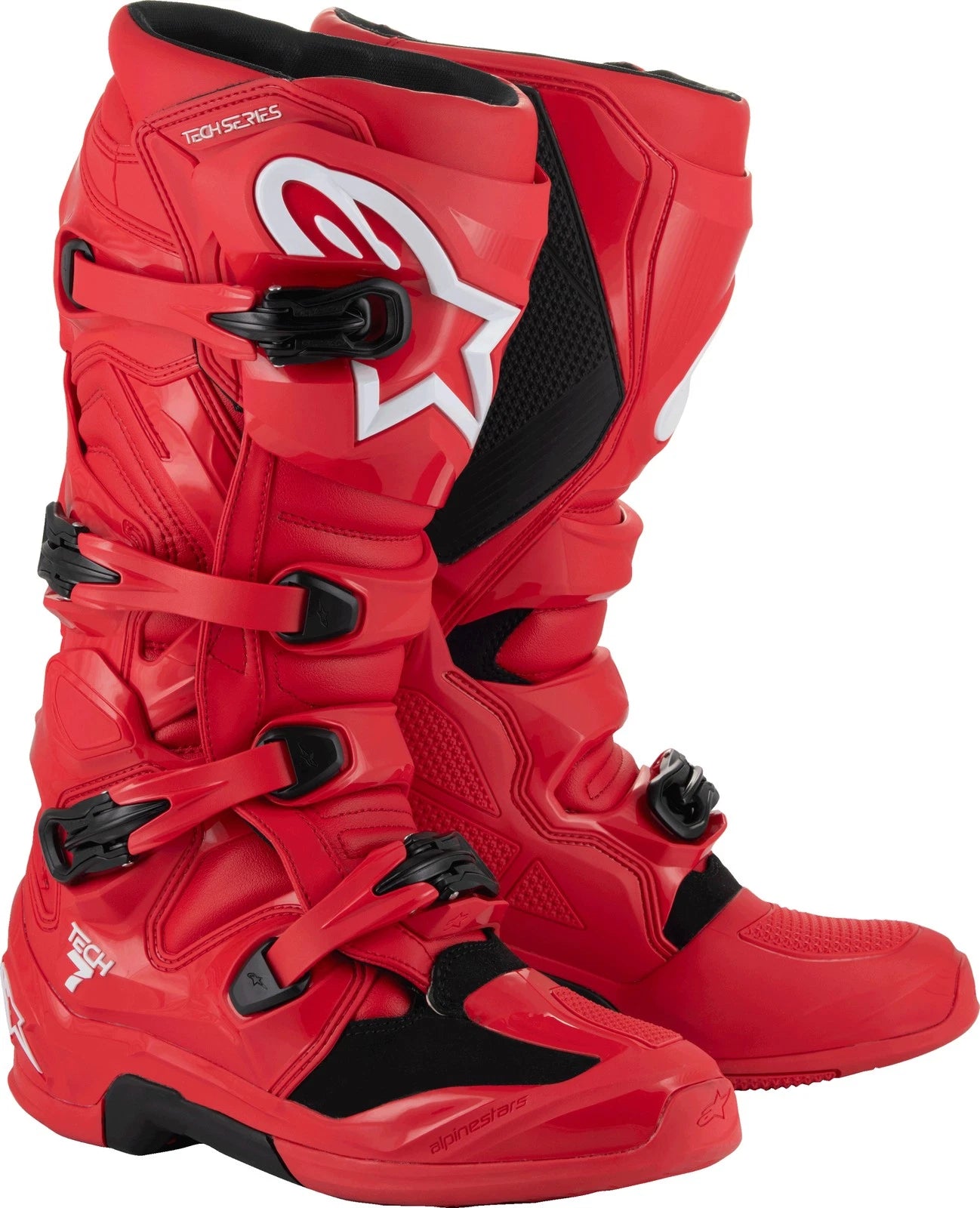 Alpinestars Tech 7 Off-Road Boots for US Size 9 (Durable, Bright Red)