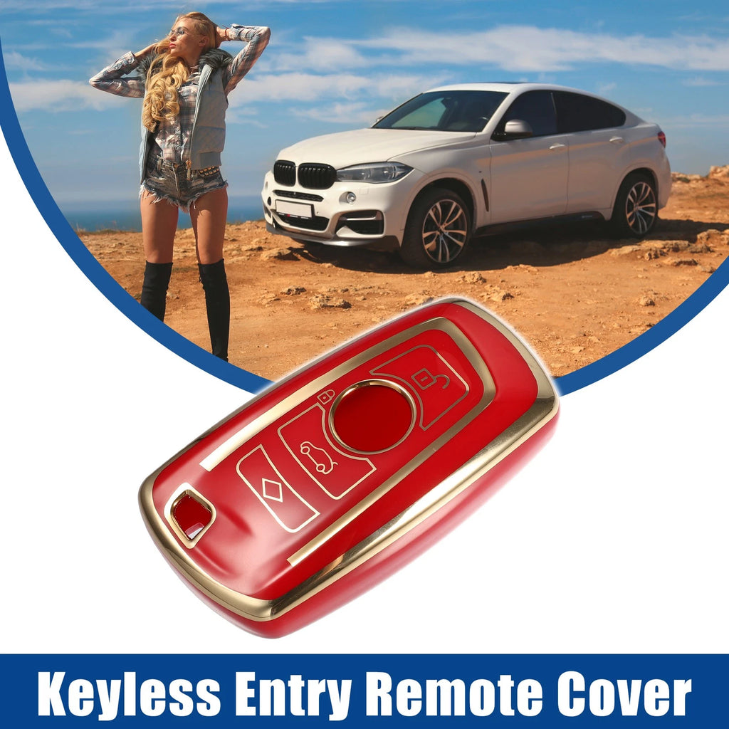 TPU Keyless Entry Remote Cover for BMW 1 Series (2012–2019) - Red