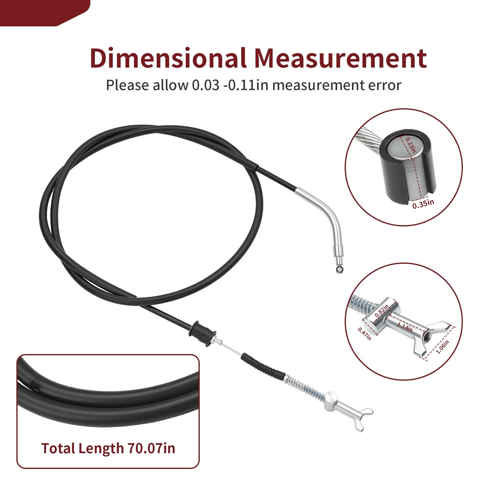 Rear Park Hand Brake Cable for Suzuki Ozark 250 LT-F250 (2007–2014) 58810-05G11