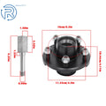 5 Bolt on 4.5" Trailer Hub Assembly & 1-1/16" Spindle with Bearings