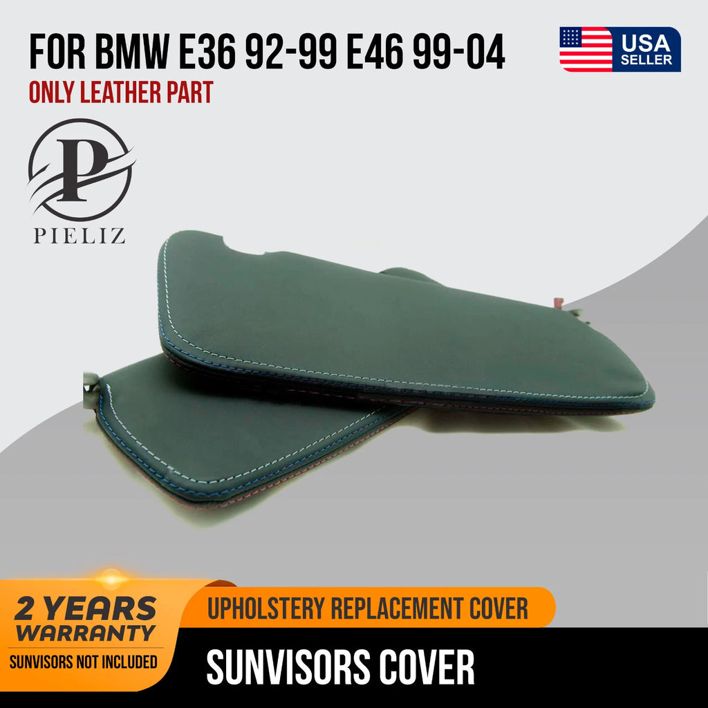 Leather Synthetic Sunvisor Cover for BMW E36 E46 M3 (1992–2004)
