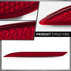 Set of 2 Rear Bumper Reflectors for Ford Mustang (2015–2017)