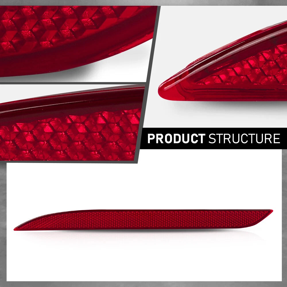 Set of 2 Rear Bumper Reflectors for Ford Mustang (2015–2017)