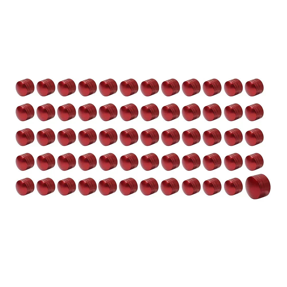 60x Red Engine Screw Caps for Harley Twin Cam Engines (1999-2017)