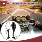 Motorcycle Rear View Mirrors for Honda CBR600RR 2003-2014 - Black Aluminum