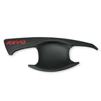 Matte Black Red 4 Door Handle Insert Bowl Cup Trim for Toyota Hilux (15-22)