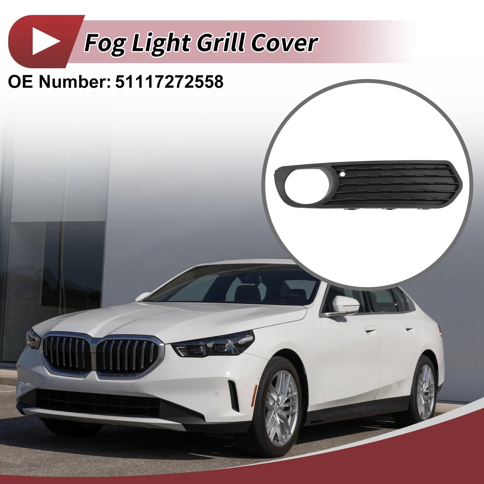1 Pc Fog Light Grill for BMW F20 (2011–2015) No. 51117272558 Black