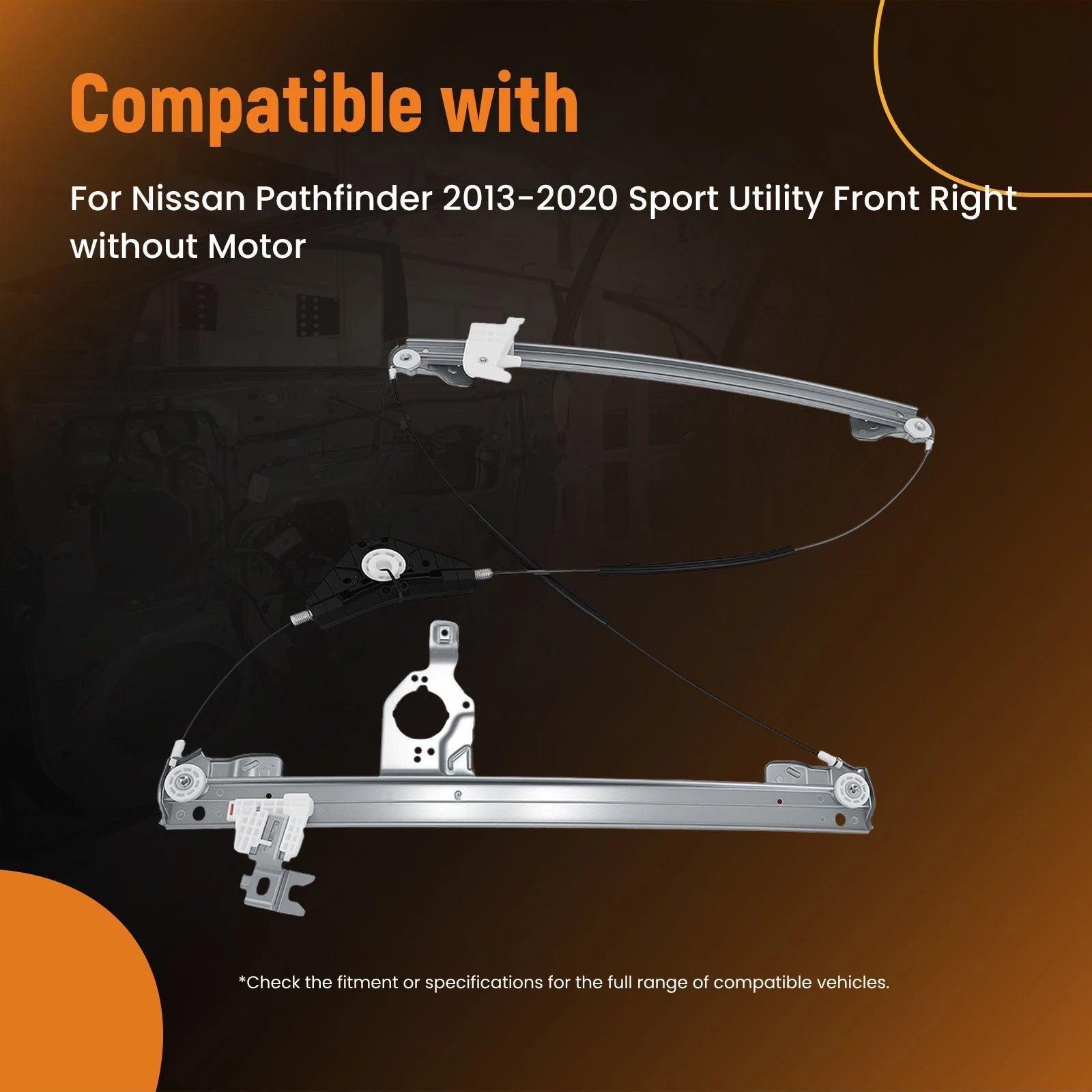 Power Window Regulator Assembly FR for Nissan Pathfinder (2013–2020) 807203KA0B