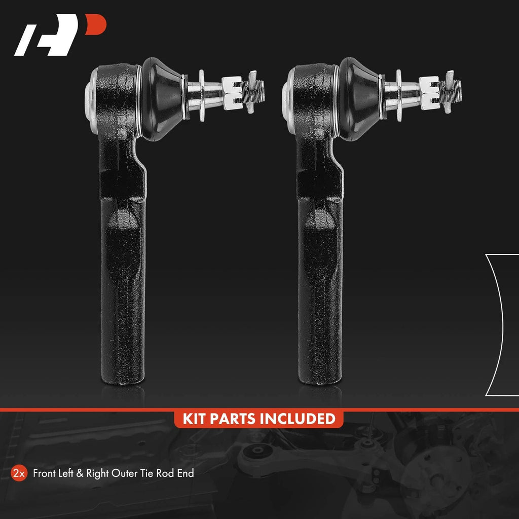 2X Front Outer Tie Rod End for Chevy Malibu (1997-2003) Buick Terraza (2005-2007)