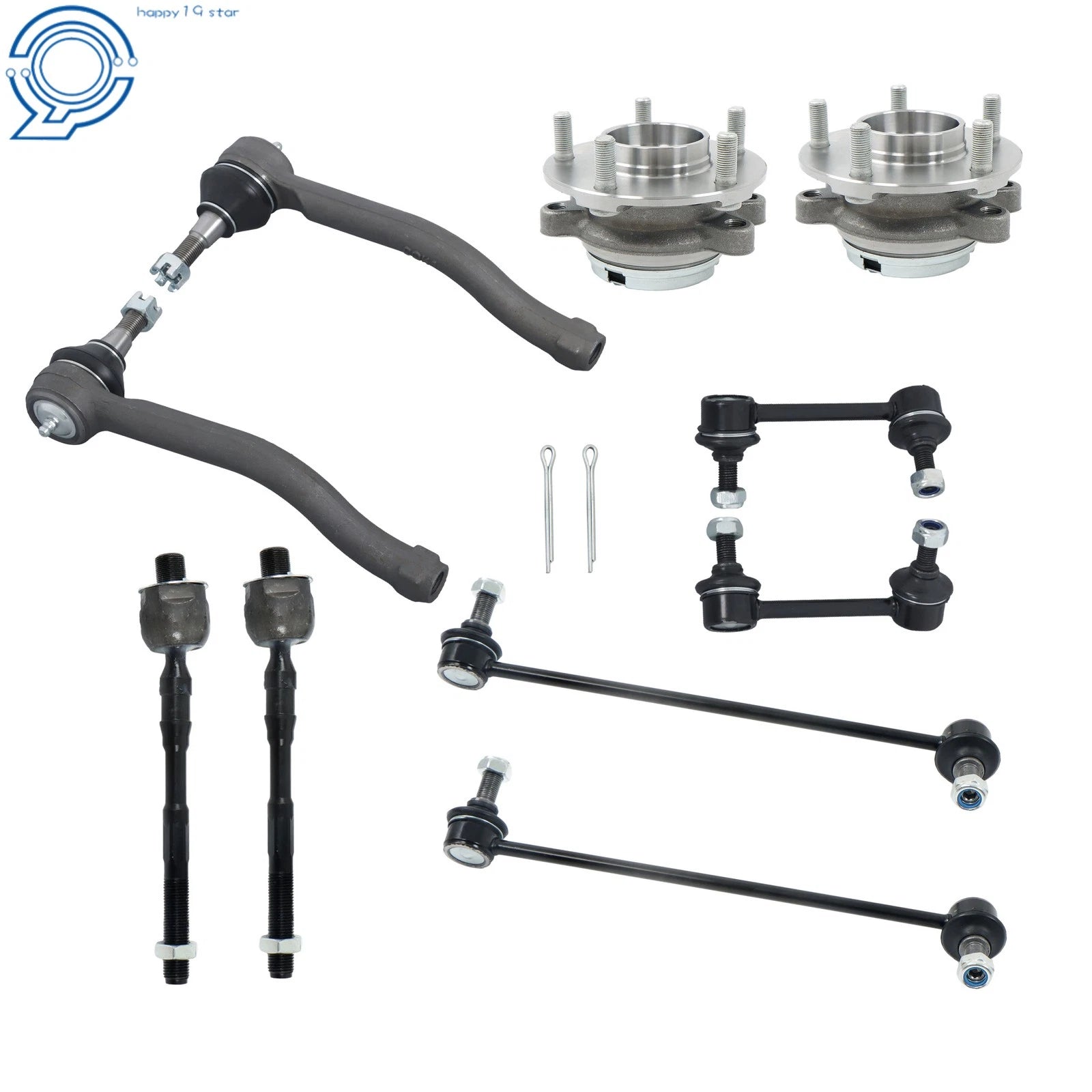 Front Wheel Bearing Hub, Sway Bar End Link, Tie Rod for Nissan Altima (2007–2013)