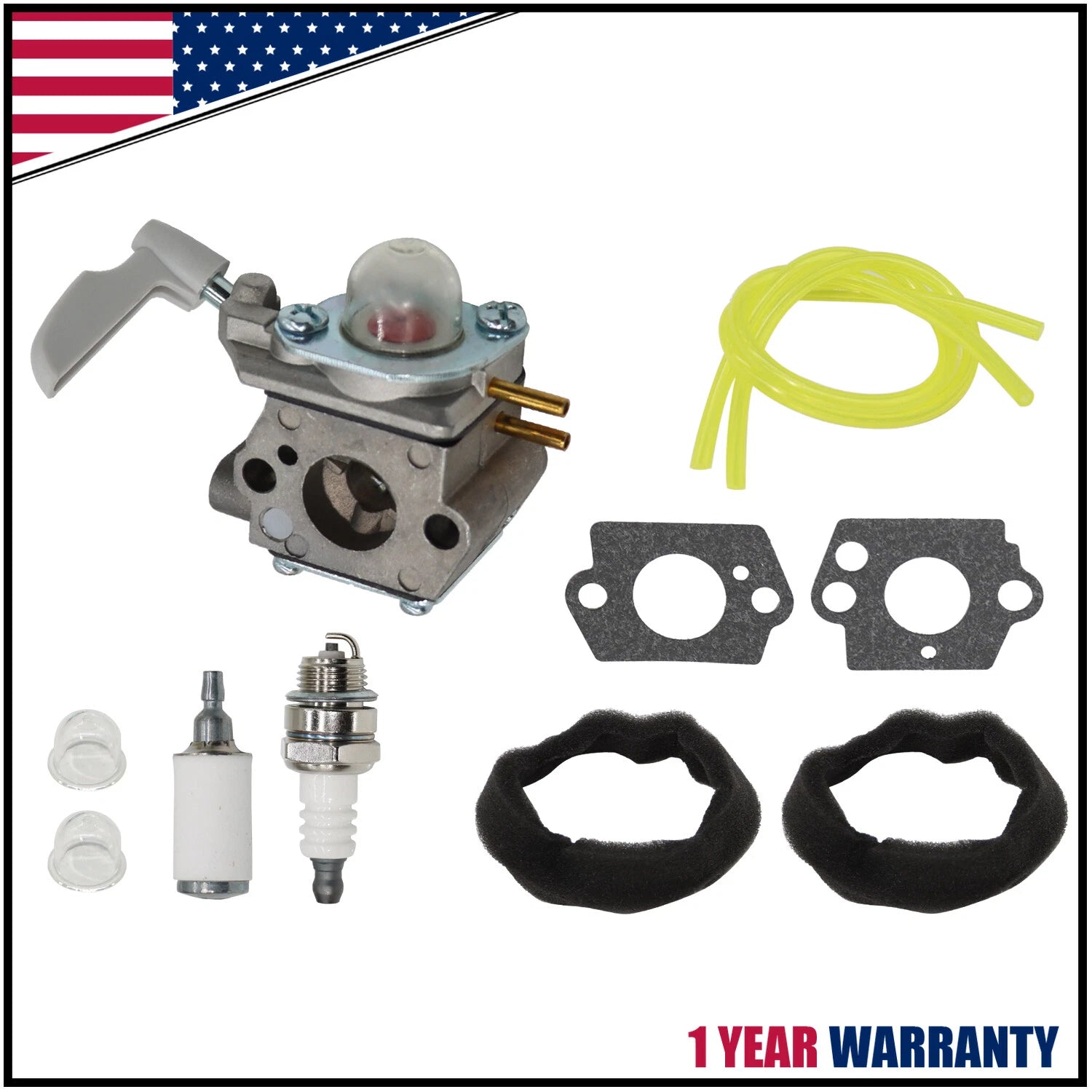 Carburetor & Air Filter for Homelite UT09526 Blower (26cc) 308054114