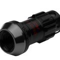 Set of 16 Aluminum Black Lug Nuts + Adapter M12x1.5 for Rims