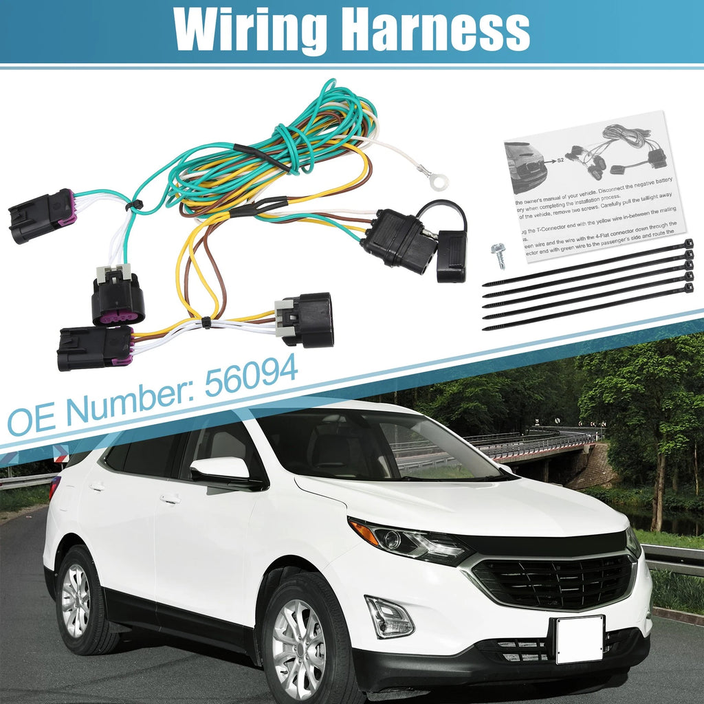 Set of 4 Trailer Wiring Harness 4-Pin for GMC Terrain (2010–2012) 56094