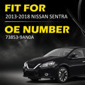 2Pcs Roof Drip Moulding Trim Black Left & Right for Nissan Sentra (2013–2018)