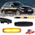 Smoked LED Side Marker Lights for Infiniti M35 M45 FX35 G35 G37 (2007–2010)
