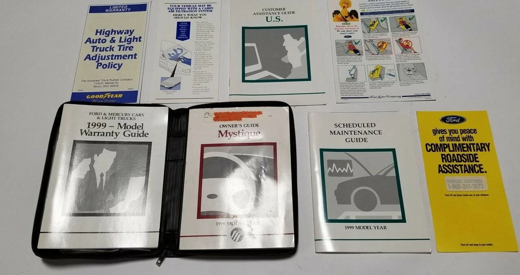 Owners Manual Collection with Case for Mercury Mystique (1999)