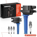 2X Blue Ignition Coil & 4X Iridium Spark Plug for Kia Sportage (1995–2002)