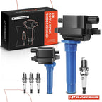 2X Blue Ignition Coil & 4X Iridium Spark Plug for Kia Sportage (1995–2002)