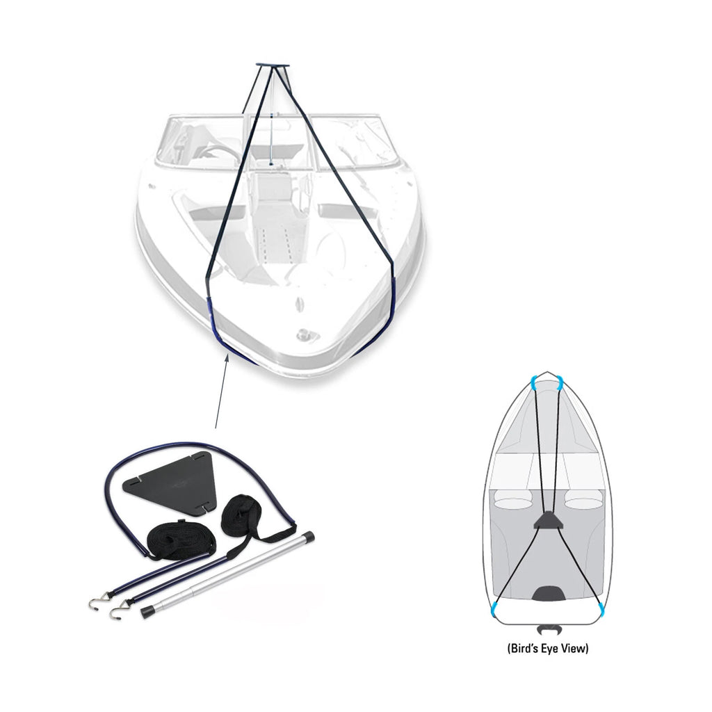 Boat Cover Support Pole and Straps Kit for Universal Use (Adjustable)