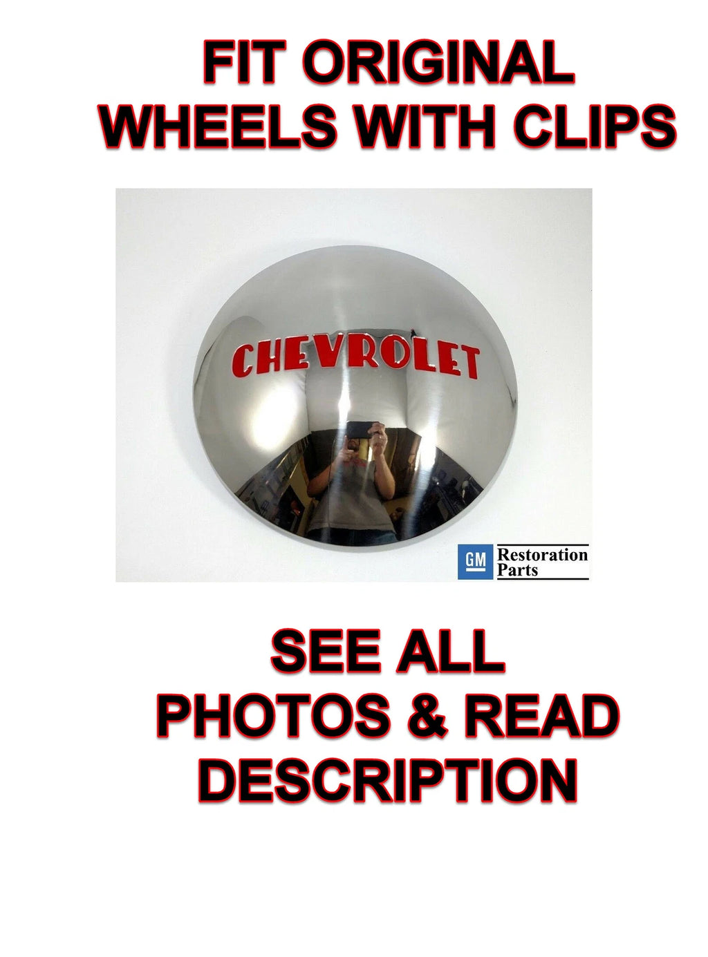 Hubcap Stainless Steel Replacement for Chevrolet 1/2 Ton Truck (1947–1953)