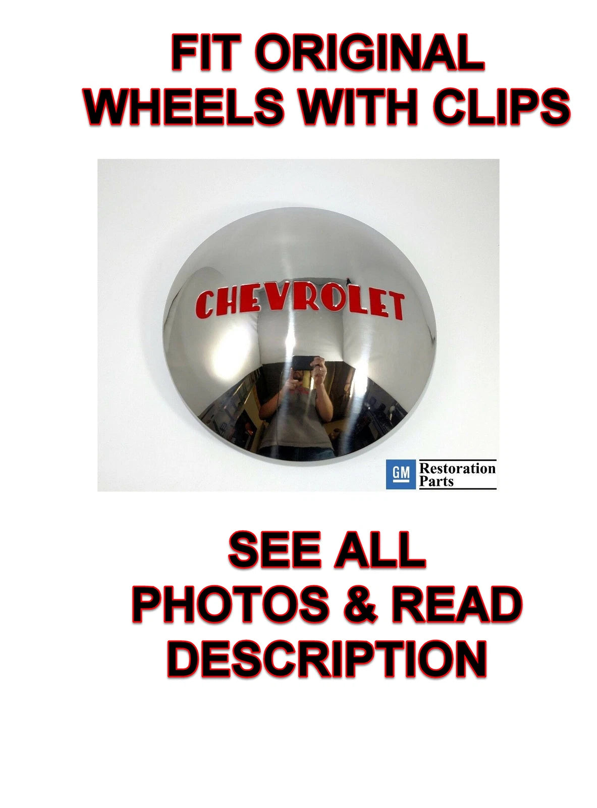 Hubcap Stainless Steel Replacement for Chevrolet 1/2 Ton Truck (1947–1953)