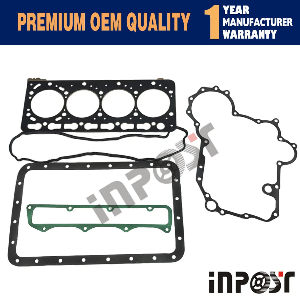 Overhaul Gasket Kit Set for Kubota Bobcat V3300 V3300T V3300DI (12 Valves)