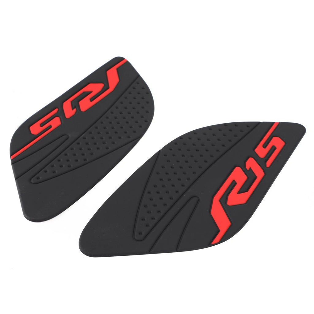 Pair Tank Protector Side Tankpad for Yamaha R15 V3 (2017–2020) Rubber Black