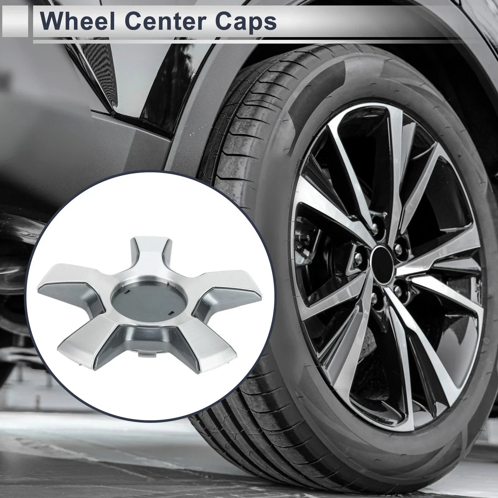 Wheel Center Caps for Lexus LX570 (2017-2020) - Silver Tone Plastic 1 x Pc
