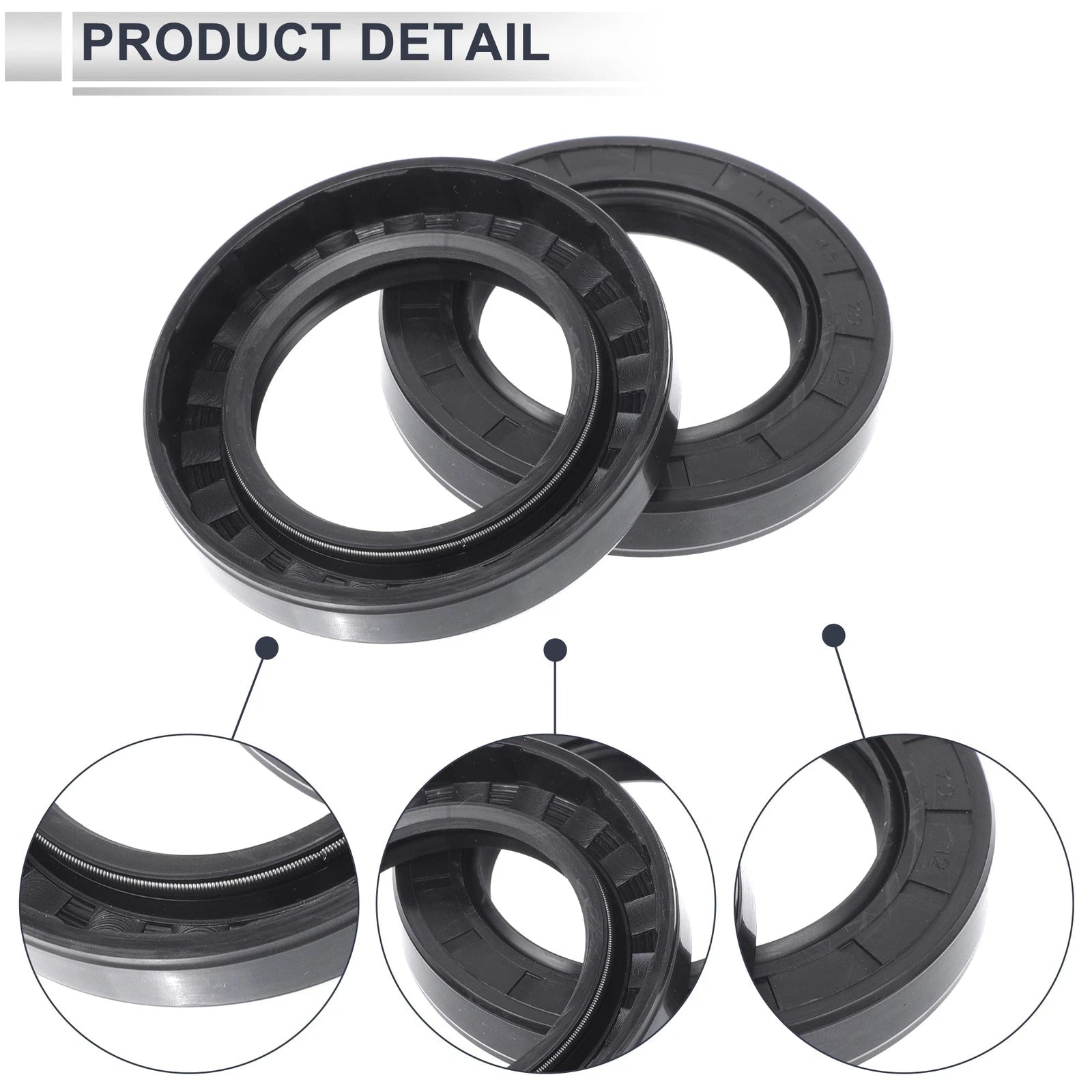 Set of 5 Oil Seal Rotary Shaft Seal NBR Rubber 45x70x12mm